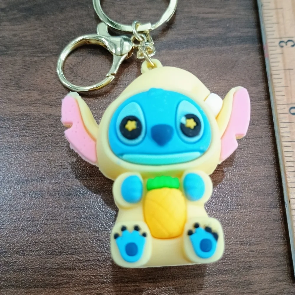 Stitch Keychain with Blue Lanyard
